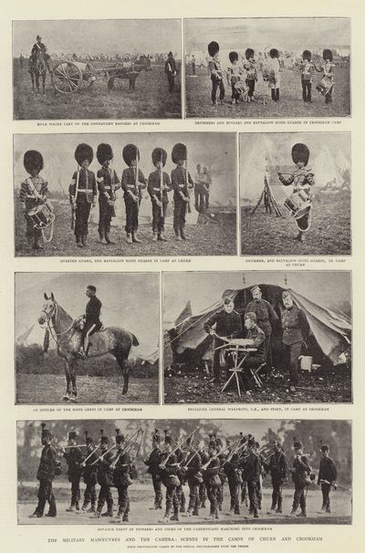 Die Militärmanöver und die Kamera, Szenen in den Lagern von Churn und Crookham von English Photographer