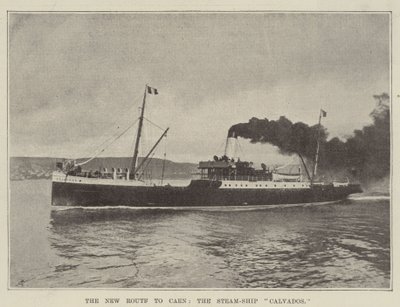 Die neue Route nach Caen, das Dampfschiff Calvados von English Photographer