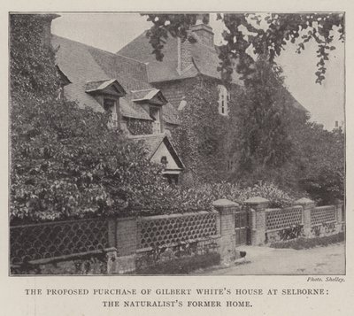 Der vorgeschlagene Kauf von Gilbert Whites Haus in Selborne, das ehemalige Zuhause des Naturforschers von English Photographer