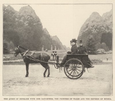 Die Königin von Dänemark mit ihren Töchtern, der Prinzessin von Wales und der Kaiserin von Russland von English Photographer