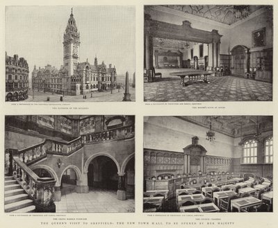 Der Besuch der Königin in Sheffield, das neue Rathaus wird von Ihrer Majestät eröffnet von English Photographer