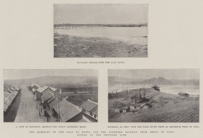 Die Frage des Kredits an Korea für die Nordbahn von Seoul nach Wiju, Szenen auf der vorgeschlagenen Strecke von English Photographer