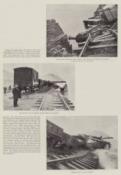 Das Eisenbahnunglück bei Conway von English Photographer