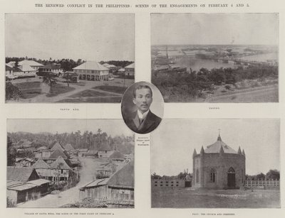 Der erneute Konflikt auf den Philippinen, Szenen der Gefechte am 4. und 5. Februar von English Photographer