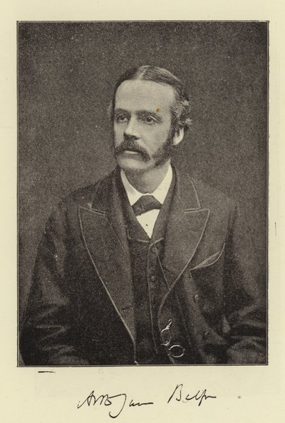 Der Rechte Ehren Arthur James Balfour, MP, Hauptsekretär für Irland und zukünftiger Führer der Konservativen Partei von English Photographer