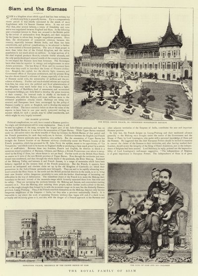 Die königliche Familie von Siam von English Photographer