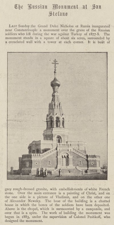 Das russische Denkmal in San Stefano von English Photographer