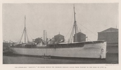 Das Dampfschiff Orotava, an Bord dessen die marokkanische Botschaft am 24. Juni von Tilbury nach Nore segelte von English Photographer