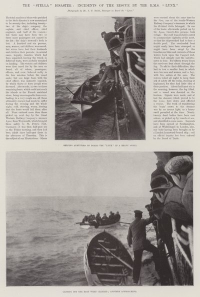 Das Stella-Unglück, Vorfälle der Rettung durch die RMS Lynx von English Photographer