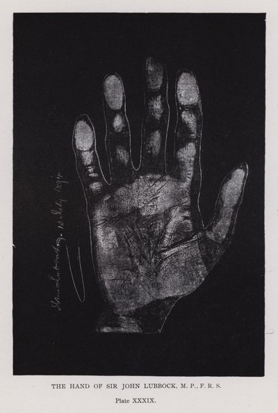 Die Hand von Sir John Lubbock von English Photographer