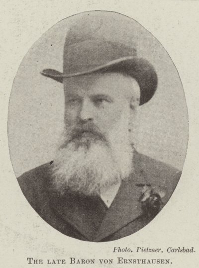 Der verstorbene Baron von Ernsthausen von English Photographer