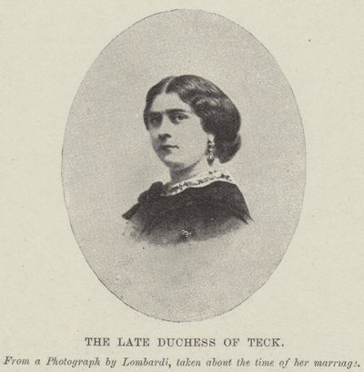 Die verstorbene Herzogin von Teck von English Photographer