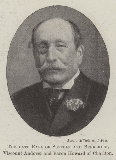 Der verstorbene Earl of Suffolk und Berkshire, Viscount Andover und Baron Howard of Charlton von English Photographer