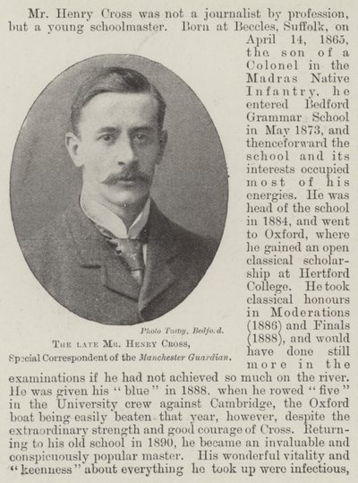 Der verstorbene Mr Henry Cross, Sonderkorrespondent des Manchester Guardian von English Photographer