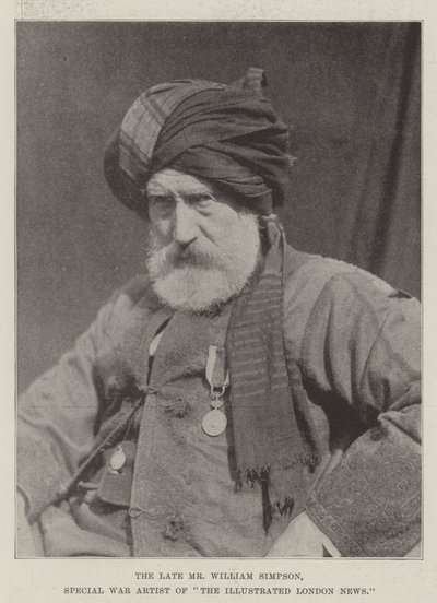 Der verstorbene Mr. William Simpson, Sonderkriegsberichterstatter der Illustrated London News von English Photographer