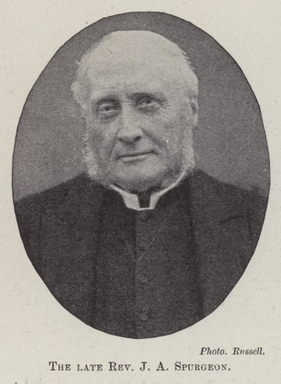 Der verstorbene Reverend J A Spurgeon von English Photographer