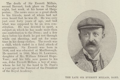 Der verstorbene Sir Everett Millais, Baronet von English Photographer