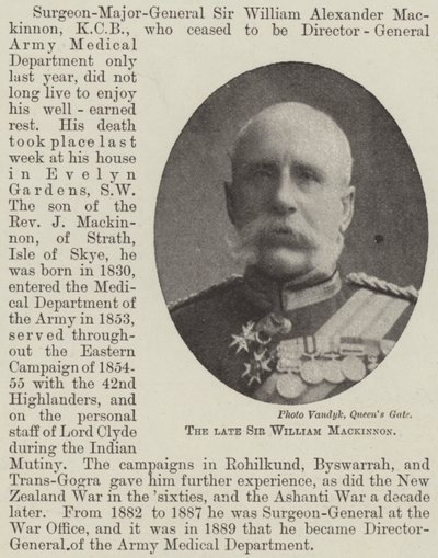 Der verstorbene Sir William Mackinnon von English Photographer