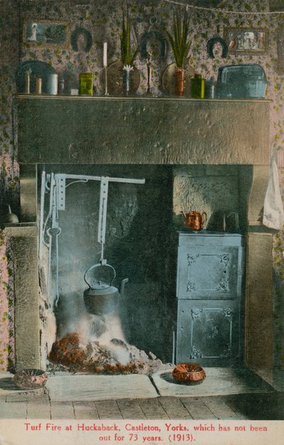 Torfbrand in Huckaback, Castleton, Yorks, der seit 73 Jahren nicht erloschen ist von English Photographer