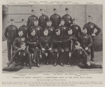 Veteranen von elf Feldzügen, eine angesehene Gruppe der Kings Royal Rifles von English Photographer