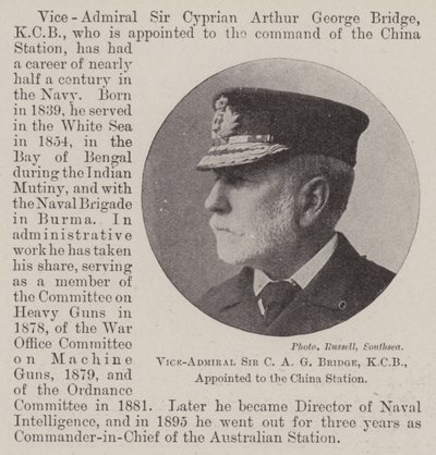 Vizeadmiral Sir C A G Bridge, KCB, zum China-Station ernannt von English Photographer
