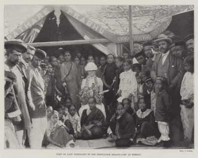 Besuch von Lady Northcote im portugiesischen Gesundheitslager in Bombay von English Photographer