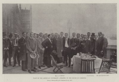 Besuch der amerikanischen Universitätsathleten im House of Commons von English Photographer