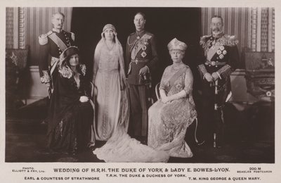 Hochzeit von H.R.H. dem Herzog von York und Lady E. Bowes-Lyon von English Photographer