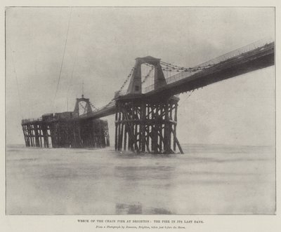 Wrack des Kettenpiers in Brighton, der Pier in seinen letzten Tagen von English Photographer