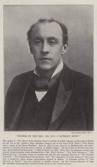 Schriftsteller der Zeit, Anthony Hope von English Photographer