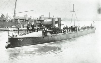 Yarrow and Company Schiffswerft, Isle of Dogs, Torpedoboot Nr. 80, London, 1887 von English Photographer