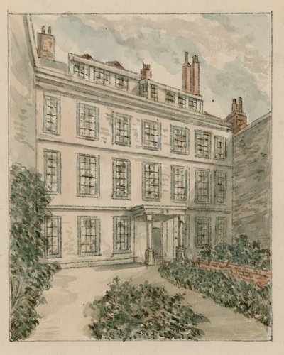 10 Nevills Court, Fetter Lane, Holborn, nach einer Skizze von 1890 von English School
