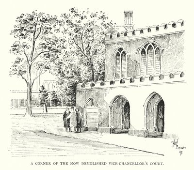 Eine Ecke des jetzt abgerissenen Vizekanzlergerichts von English School