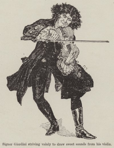 Eine Geige mit einem Lied, von R. E. Francillon (Stich) von English School