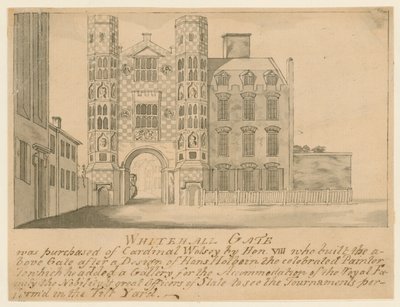 Ein Tor des alten Palastes von Whitehall von English School