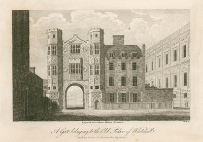 Ein Tor des alten Palastes von Whitehall von English School