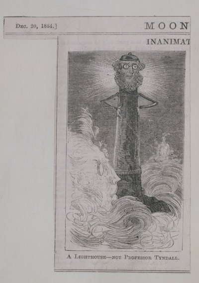 Ein Leuchtturm - nicht Professor Tyndall, aus Moonshine, veröffentlicht am 20. Dezember 1884 von English School