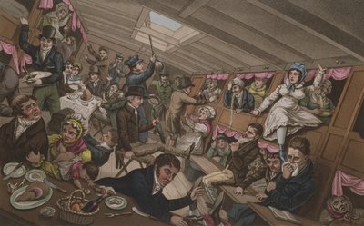 Ein Margate-Paket - Die Auswirkungen einer Bö oder einer plötzlichen Verschiebung des Ballasts, veröffentlicht von G. Humphrey, London, 6. November 1821 von English School