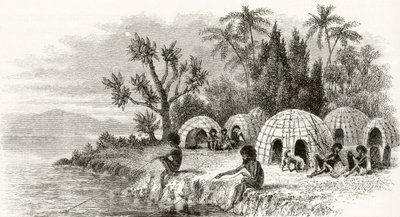 Einheimisches Lager in Queensland, ca. 1880, aus 