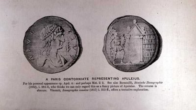 Ein Pariser Contorniate, das Apuleius darstellt (ca.124-170 n. Chr.) von English School