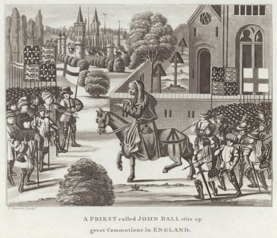 Ein Priester namens John Ball stiftet große Unruhen in England an von English School