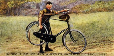 Ein Pfadfinder lächelt und pfeift unter allen Schwierigkeiten, 1929 von English School