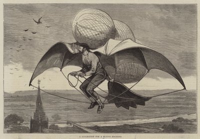Ein Vorschlag für eine Flugmaschine (Gravur) von English School