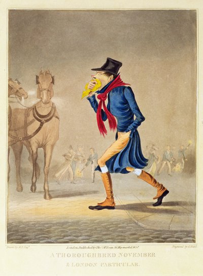 Ein Vollblut November und London Particular, veröffentlicht von T. McLean, 1827 von English School