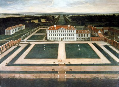 Ansicht von Capesthorne Hall, Cheshire, um 1730 von English School