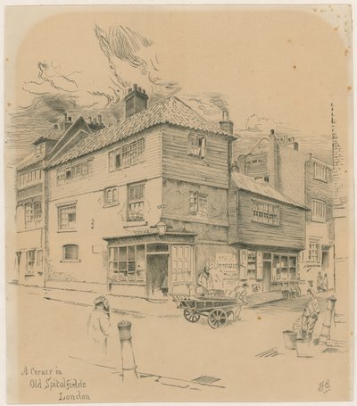 Eine Ecke im alten Spitalfields, London von English School