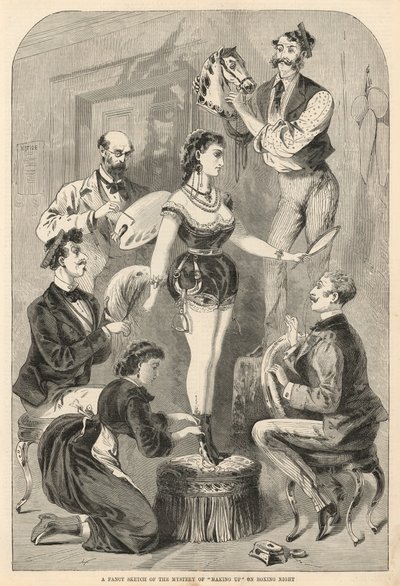 Eine Fantasie-Skizze des Geheimnisses des Schminkens an Boxnacht von English School