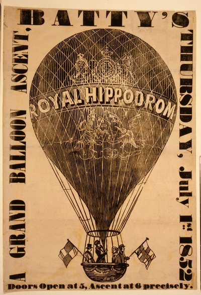 Ein großer Ballonaufstieg, Battys, Donnerstag, 1. Juli 1852 von English School