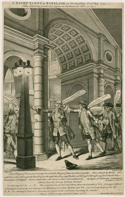 Eine Nachtszene in Ranelagh, London, am 6. Mai 1752 von English School