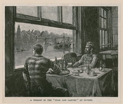 Ein Fenster im Star and Garter, Putney von English School